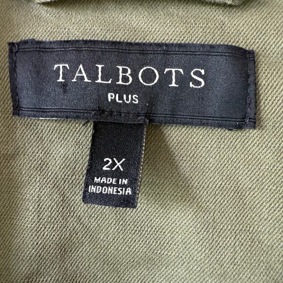 Talbots Safari Army Green Jacket size 2X - Picture 2 of 9